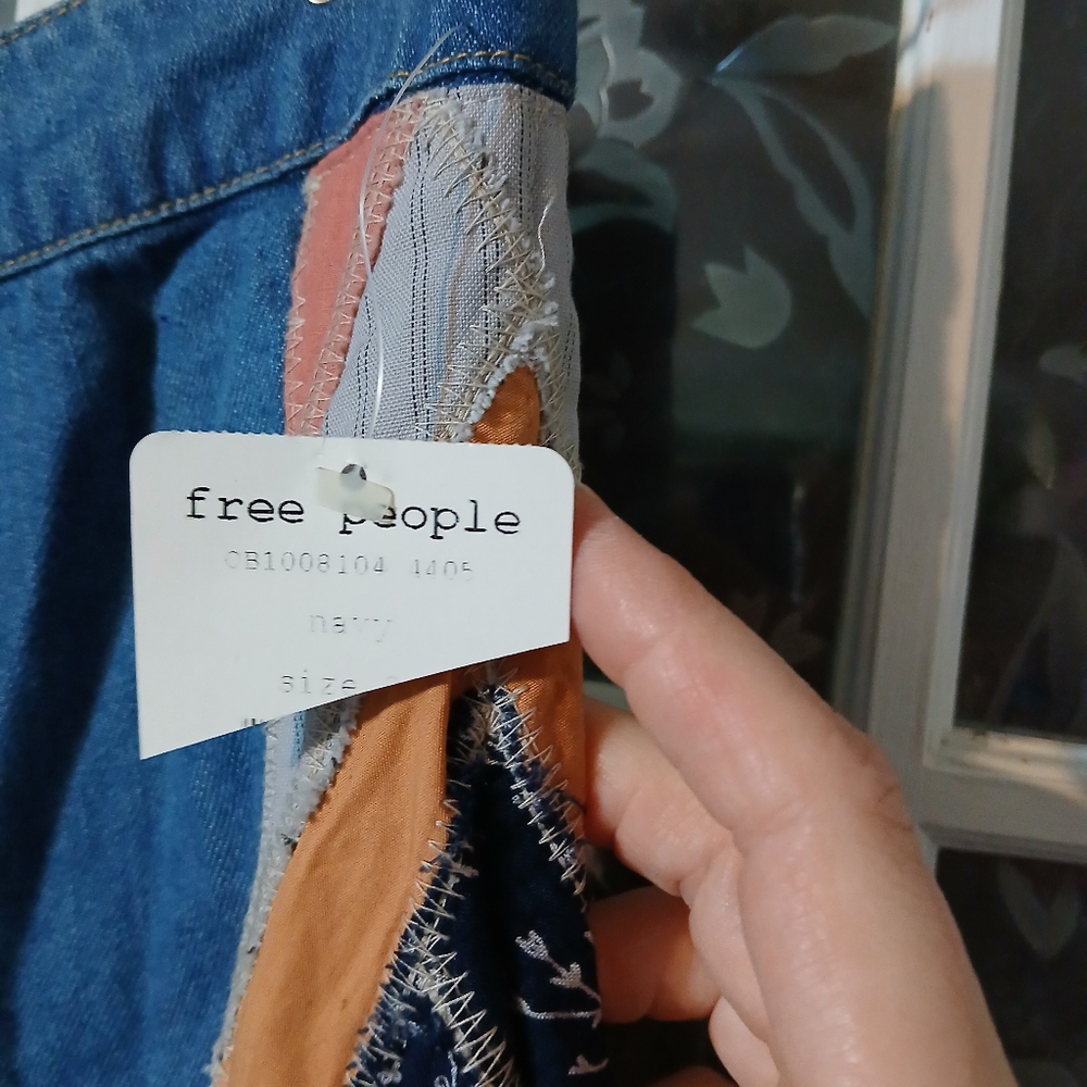 We Free People 26 FABULOUS Stick By Your Side Patched Wide-Leg Jeans Flare Pants - Picture 12 of 16